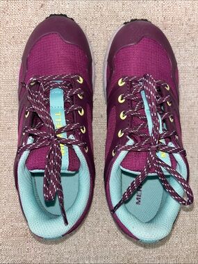 Merrell Kids purple and Teal Outdoor Trail Shoes size 1